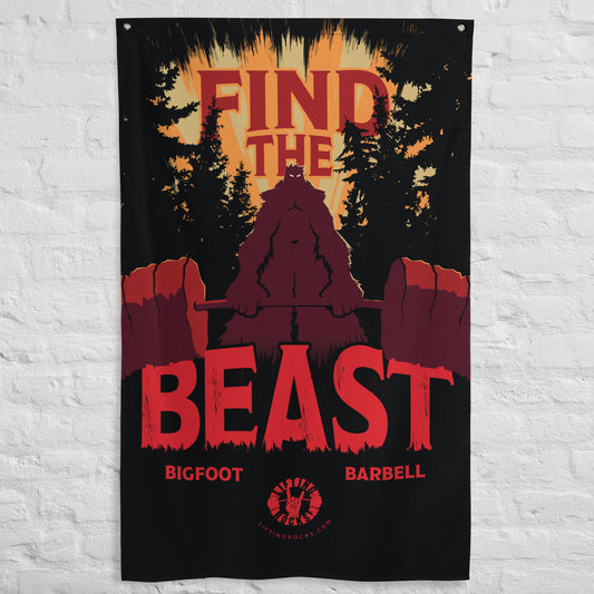 New "Find The Beast" 3'x5' Gym Flag