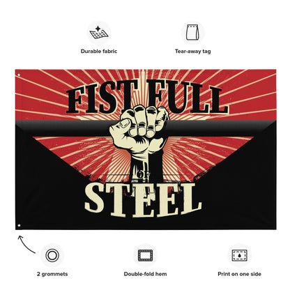 "Fist Full of Steel" 3'x5' Gym Flag