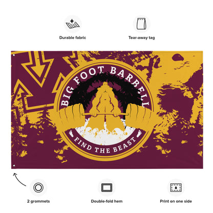 "Bigfoot Barbell" 3'x5' Gym Flag