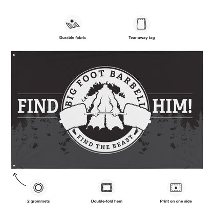 "Find The Beast" 3'x5' Gym Flag