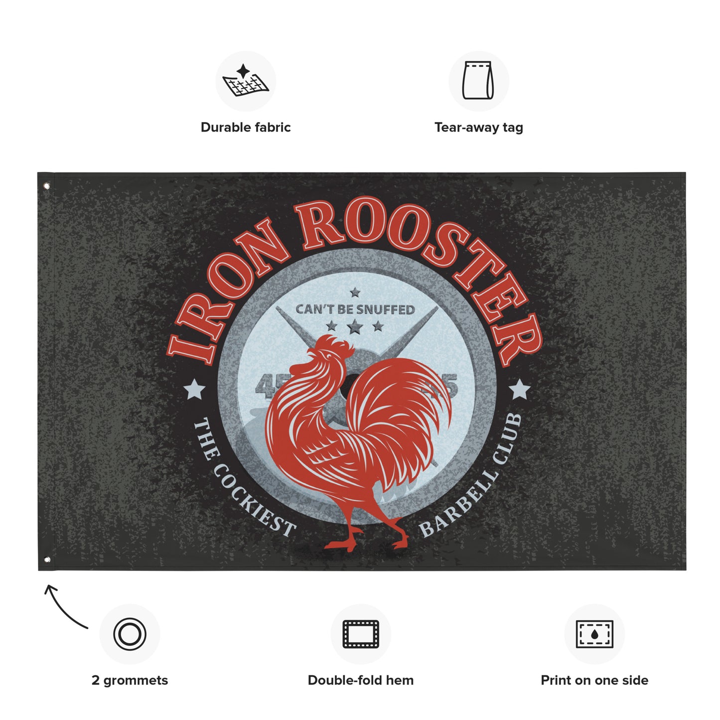 "Iron Rooster" 3'x5' Gym Flag