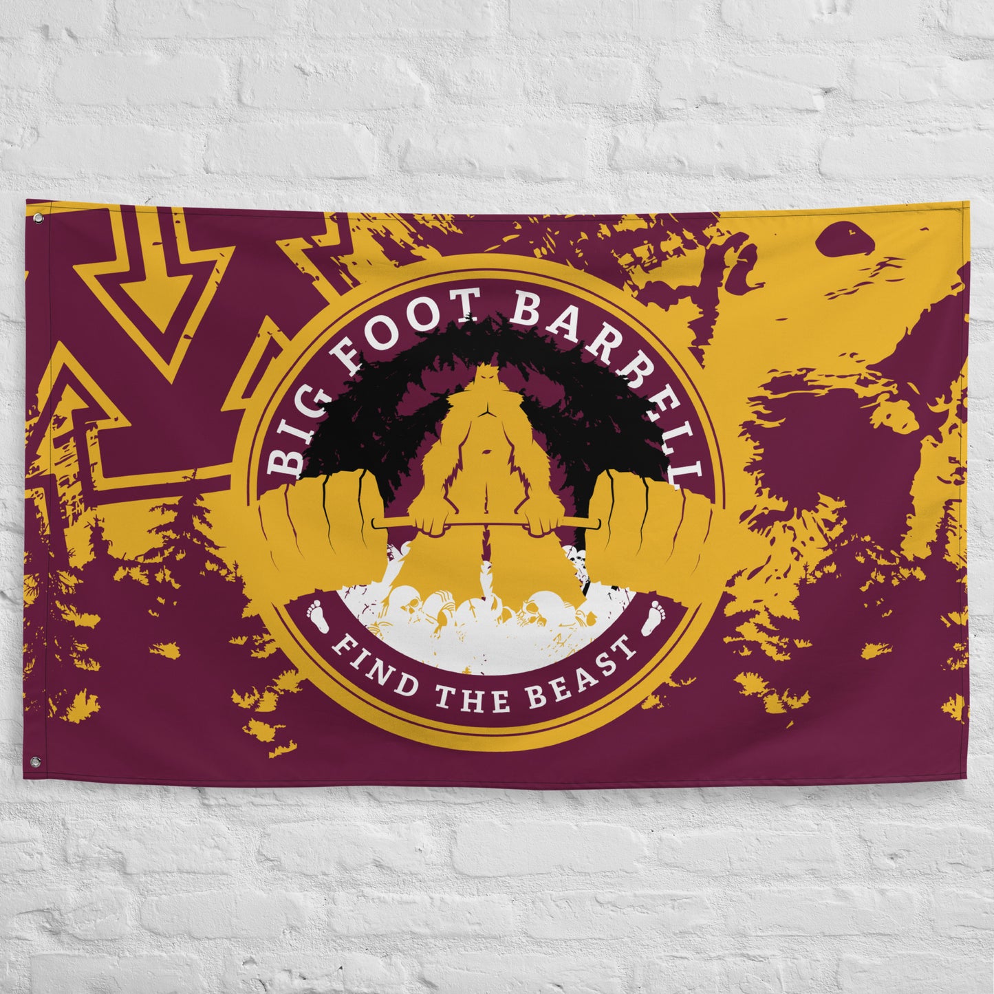 "Bigfoot Barbell" 3'x5' Gym Flag